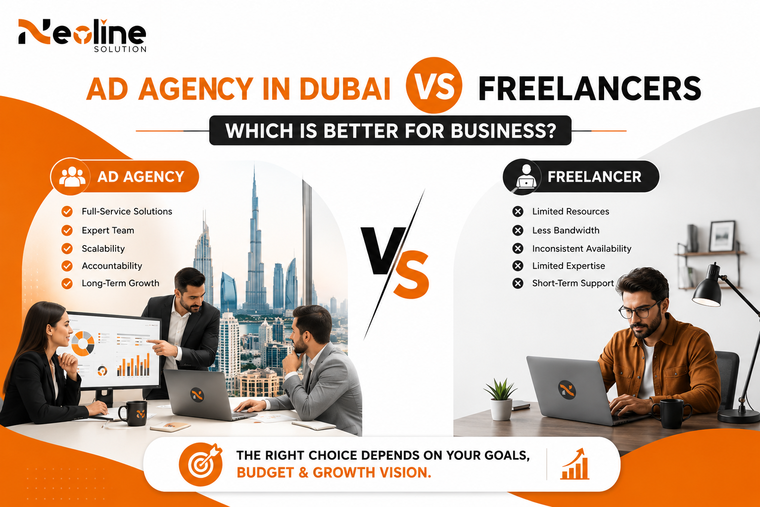 ad agency in Dubai vs freelancers